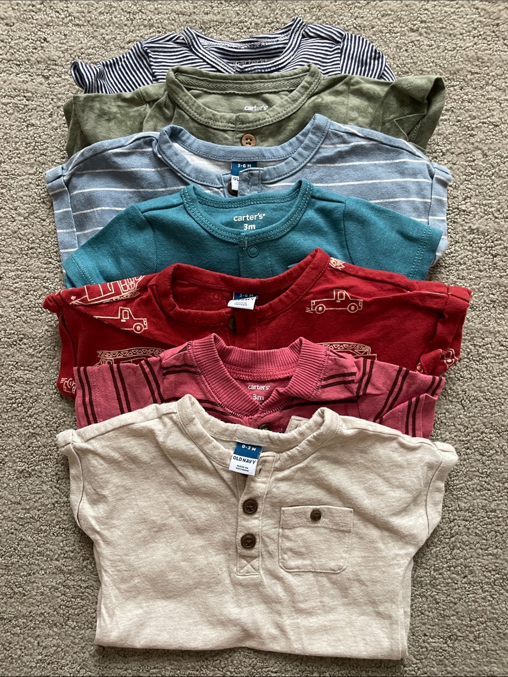 Carters & Old Navy Baby Boy Romper Set, 0-6 months